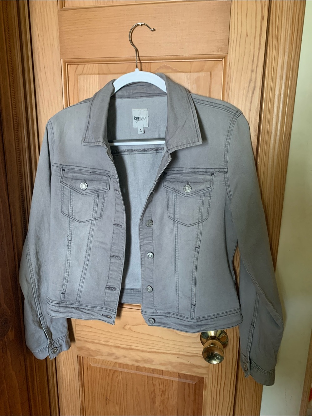 🌦️ Kenzie Light Gray Denim Jacket 🌦️